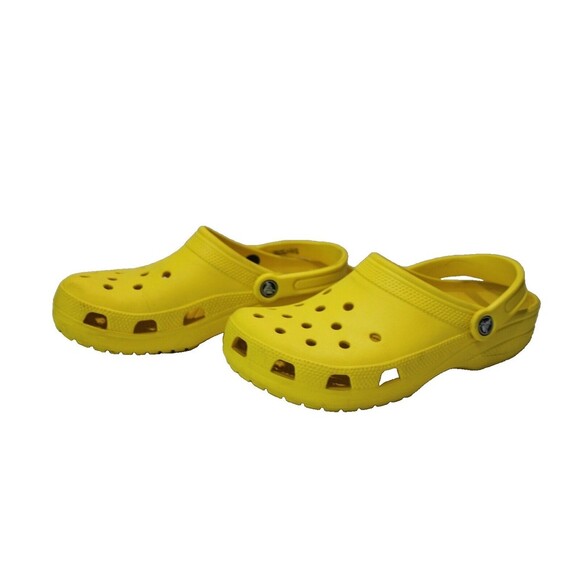 Crocs Adult Men Size 9 Women Size 11 Clogs Waterproof Slip On Shoe Lemon Yellow - Picture 8 of 8